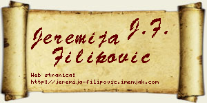 Jeremija Filipović vizit kartica